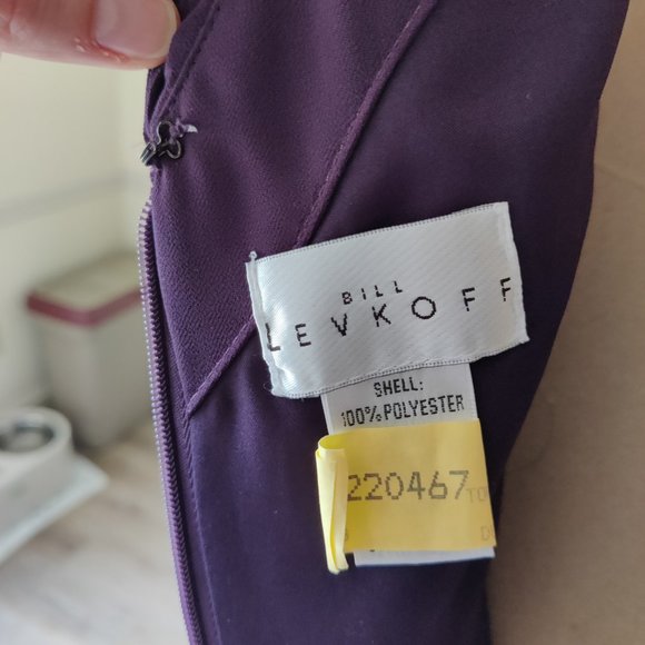 BILL LEVKOFF purple chiffon gown - Picture 5 of 11